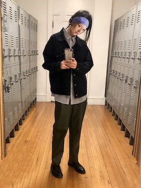 「Selected   （-）のアイテム」を使った、リンさん（レディース・170cm）の冬コーディネート