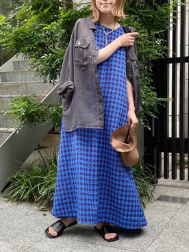 ワンピース ブルー ネイビー 青色系 コーディネート Zozotown