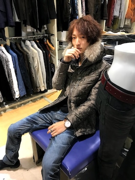 「アイテム（ダウンジャケット/コート）」を使った、Kouchiさん（メンズ・173cm）の秋コーディネート