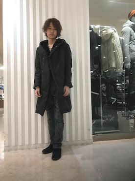 「アイテム（ダウンジャケット/コート）」を使った、Kouchiさん（メンズ・173cm）の秋コーディネート