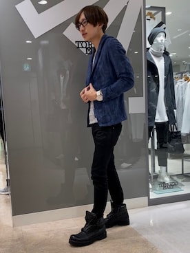 「アイテム（ドレスシューズ）」を使った、Kouchiさん（メンズ・173cm）の春コーディネート