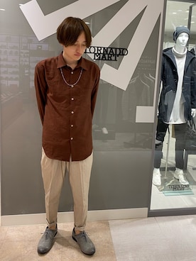 「アイテム（ドレスシューズ）」を使った、Kouchiさん（メンズ・173cm）の春コーディネート