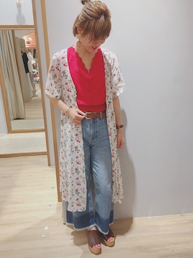 「シャツディガン」｜nishiyaaaaaanさん（レディース・166cm）の夏コーディネート
