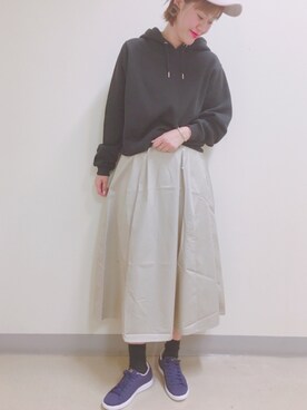nishiyaaaaaanさんの「スキスカロングスカート」を使ったコーディネート