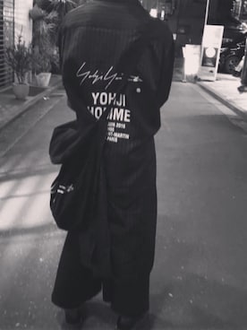 「Yohji Yamamoto（ヨウジヤマモト）のアイテム（メッセンジャーバッグ）」を使った、Reeeiさん（メンズ・163cm）の秋コーディネート