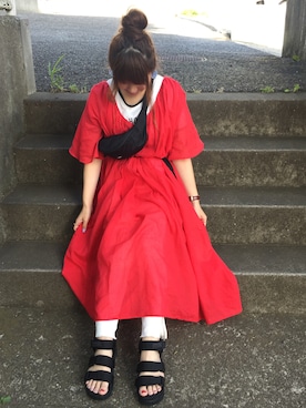 「SEVENDAYS=SUNDAY（セブンデイズサンデイ）のアイテム（財布/小物）」を使った、chii☺︎さん（レディース・154cm）の春コーディネート