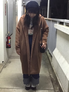 「apres jour（アプレジュール）のアイテム（スウェット）」を使った、chii☺︎さん（レディース・154cm）の冬コーディネート