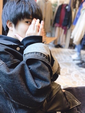 「BEAMS（ビームス）のBEAMS / 畦編み タートルネック ニット（ニット/セーター、ブラック系）」を使った、Sakano Ryunosukeさん（メンズ）の冬コーディネート