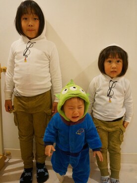 3BOYS⑅◡̈*🐒さん（キッズ・100cm）の春コーディネート