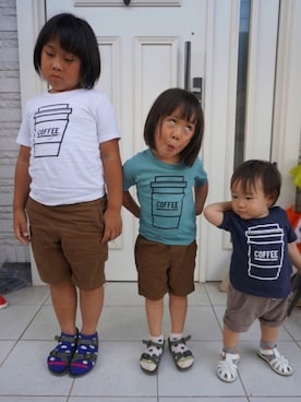 3BOYS⑅◡̈*🐒さん(キッズ・80cm)の夏コーディネート