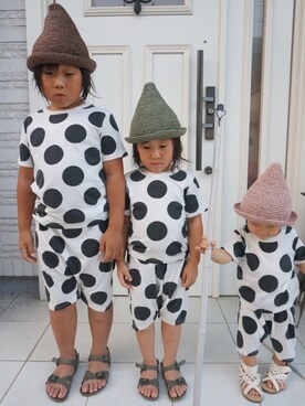 3BOYS⑅◡̈*🐒さん（キッズ・100cm）の夏コーディネート