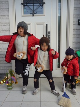 3BOYS⑅◡̈*🐒さん(キッズ・100cm)の冬コーディネート