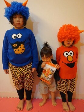 「フェリシモキッズ（フェリシモキッズ）のアイテム」を使った、3BOYS⑅◡̈*🐒さん（キッズ・100cm）の冬コーディネート