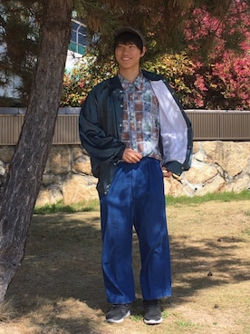 「Carhartt（カーハート）のカーハート ストラップバックキャップ ODESSA  CHARHARTT（キャップ）」を使った、缶バッジさん（メンズ・172cm）の春コーディネート