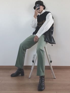 なべさん（メンズ・167cm）の春コーディネート