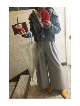 「ベルイエロー」｜「アイテム（ジャケット/アウター）」を使った、ZJZさん（レディース・160cm）の春コーディネート