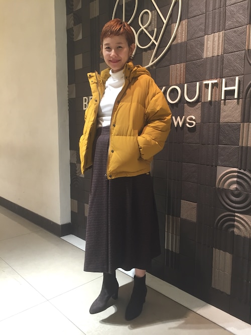Mikiko Uda ビューティ ユース ユナイテッドアローズ 岡山店 Beauty Youth United Arrowsのダウンジャケット コートを使ったコーディネート Wear