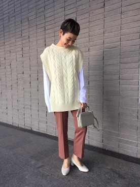 Mikiko Udaさん（レディース・161cm）の秋コーディネート