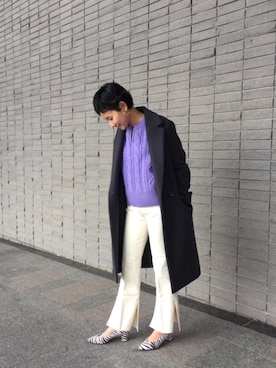 Mikiko Udaさん（レディース・161cm）の冬コーディネート