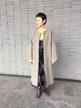 Mikiko Udaさん（レディース・161cm）の冬コーディネート