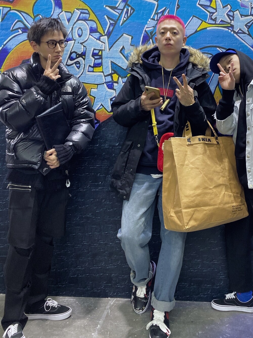 「THE NORTH FACEのアイテム（ダウンジャケット/コート、ブラック系）」を使った、呛味PlayBoyさん（メンズ・176cm）の冬コーディネートの1枚目の写真