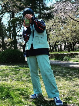 「used mix」｜「アイテム（オールインワン・サロペット）」を使った、usedmixcoさん（レディース・157cm）の夏コーディネート