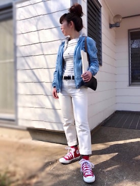 「アイテム（ブルゾン）」を使った、acoさん（レディース・158cm・30代）の春コーディネート