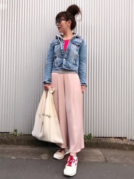 「フラッグフェス2017」｜acoさん（レディース・158cm）の春コーディネート