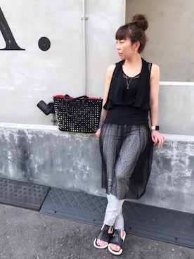 「チュール」｜acoさん（レディース・158cm）の夏コーディネート