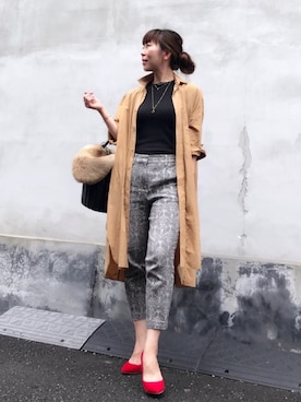 「アイテム（ピアス（両耳用））」を使った、acoさん（レディース・158cm・30代）の秋コーディネート