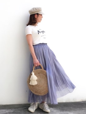 「アイテム（ピアス（両耳用））」を使った、acoさん（レディース・158cm・40代）の春コーディネート