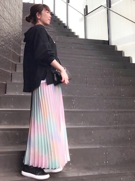 「アイテム（スカート、その他）」を使った、acoさん（レディース・158cm）の秋コーディネート