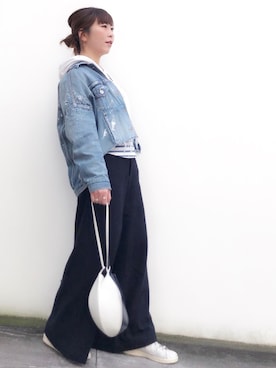 「アイテム（ピアス（両耳用））」を使った、acoさん（レディース・158cm・40代）の秋コーディネート