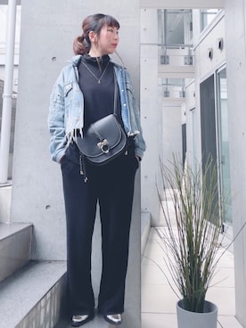 「Ameri（アメリ）のアイテム（ローファー）」を使った、acoさん（レディース・158cm）の冬コーディネート