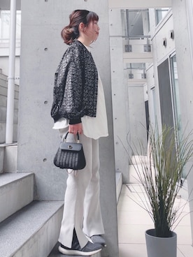 「アイテム（チャーム）」を使った、acoさん（レディース・158cm）の冬コーディネート