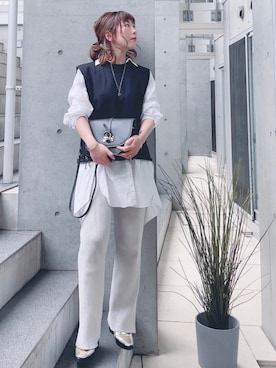 「アイテム（バングル/リストバンド）」を使った、acoさん（レディース・158cm）の春コーディネート