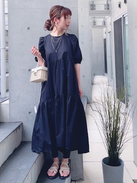 「アイテム（ピアス（片耳用））」を使った、acoさん（レディース・158cm）の春コーディネート