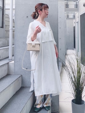 「アイテム（ピアス（片耳用））」を使った、acoさん（レディース・158cm）の春コーディネート