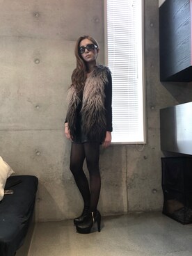 「EGOIST（エゴイスト）のアイテム（ダウンベスト）」を使った、obaさん（レディース・165cm）の冬コーディネート