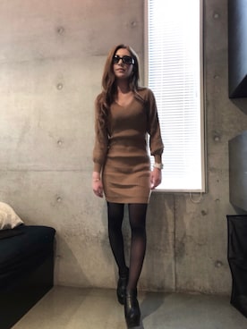 「アイテム（バングル/リストバンド）」を使った、obaさん（レディース・165cm・20代）の冬コーディネート