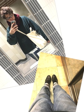 「ゆるカジ」｜「アイテム（スウェット）」を使った、だいちさん（メンズ・173cm）の春コーディネート
