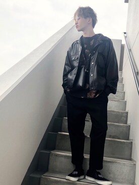 「KENZO」｜「アイテム（スリッポン）」を使った、taichiさん（メンズ・169cm）の春コーディネート