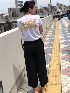 「アイテム（イヤリング）」を使った、kyooon☺︎さん（レディース・164cm）の夏コーディネート