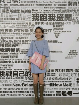 「NET（ネット）のアイテム（パンツ）」を使った、Clara Kaoさん（レディース・160cm）の春コーディネート