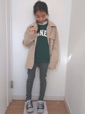 erimomoさん（キッズ・132cm）の冬コーディネート