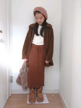 erimomoさん（キッズ・132cm）の冬コーディネート
