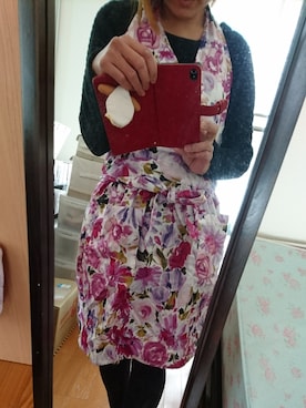 「アイテム（エプロン、ピンク系）」を使った、★ハマ★さん（レディース・153cm）の冬コーディネート