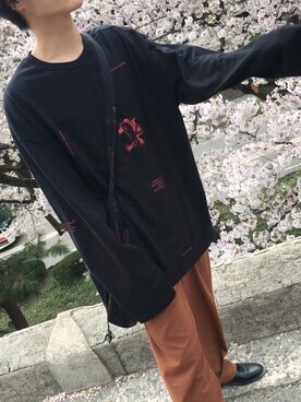 「HARE（ハレ）のアイテム（スリッポン）」を使った、まっつんさん（メンズ・169cm）の春コーディネート