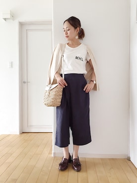 「archives（アルシーヴ）のアイテム（シューズ）」を使った、きゃのさん（レディース・155cm）の夏コーディネート