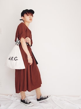 「CONVERSE（コンバース）のconverse（コンバース） ALL STAR OX（オールスターOX）（スニーカー）」を使った、きゃのさん（レディース・155cm）の秋コーディネート